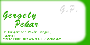 gergely pekar business card